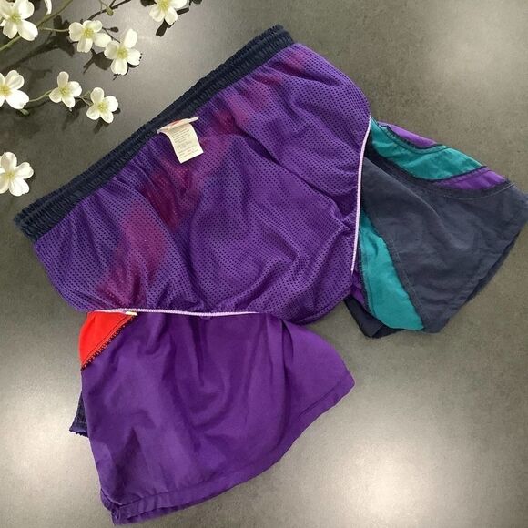 Vintage 90’s Speedo Swim Trunks Colorful Bright Colorblock Swimsuit - Picture 9 of 13